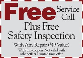 Free Service Call and Safty Inspection Coupon